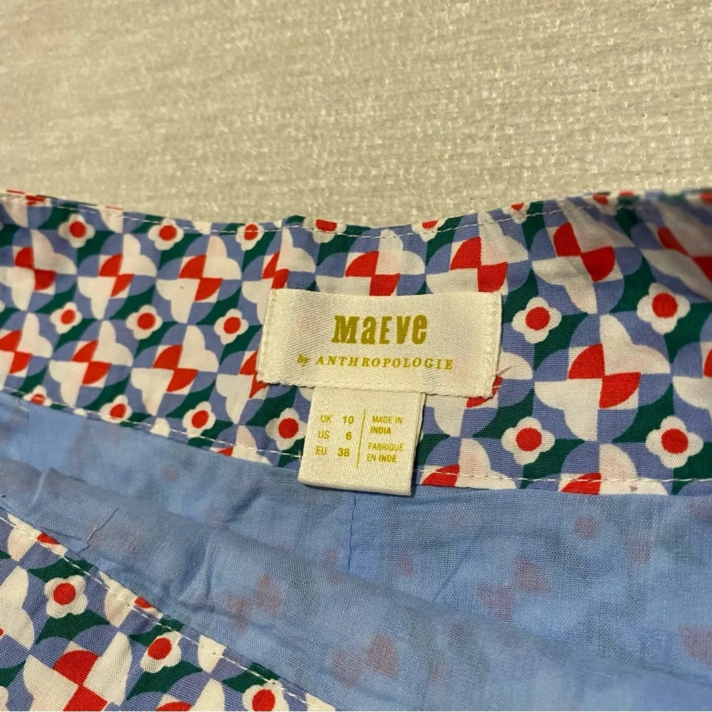 Anthropologie Multicolor Geometric Skater Skirt - Picture 2 of 6